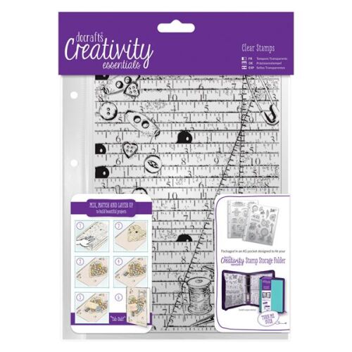 DOC Clear Stamps - A5 Hintergrundstempel Kurzwaren
