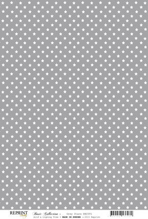 RPR Cardstock A4 - Grey Stars
