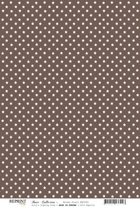 RPR Cardstock A4 - Brown Stars