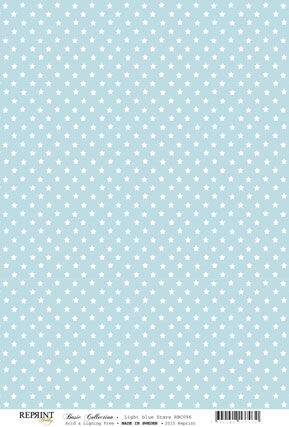 RPR Cardstock A4 - Lightblue Stars