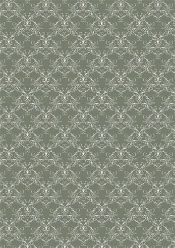 RPR Cardstock A4 - Vintage Green Swirls