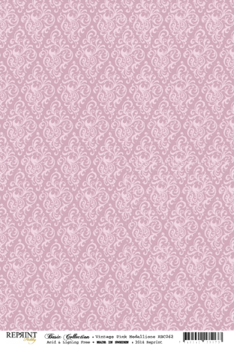 RPR Cardstock A4 - Vintage Pink Medallion