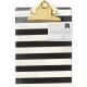 AMC Clipboard / Klemmbrett Black & White Stripes 13 x 18 cm