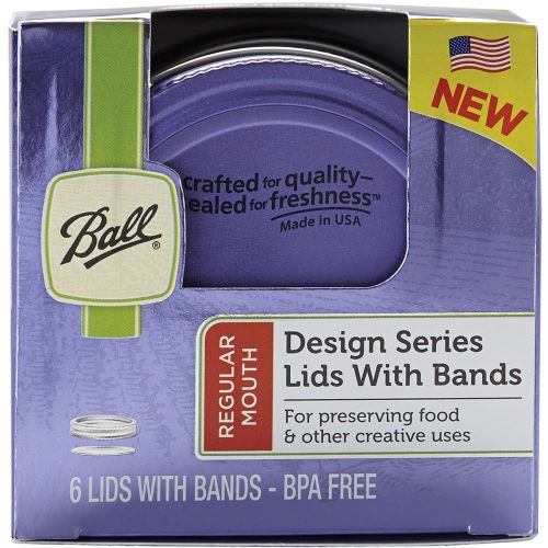 LWC Design Purple Lids/Deckel für Einmachglas/Ball Regular Mouth Mason Jar