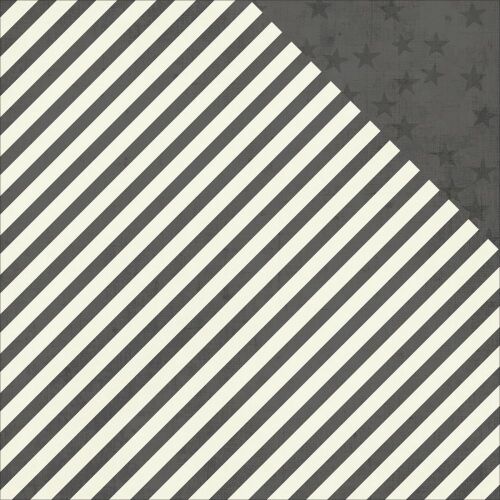 SST Cardstock - Claus & Co. Charcoal Stripes