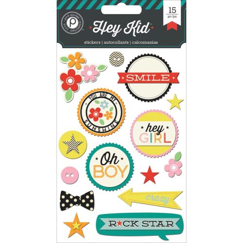 PKP Sticker - Hey Kid Layered Chipboard
