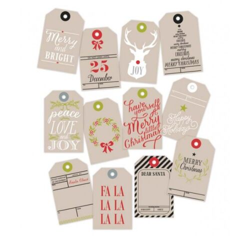 PKP Embellishments - Merry & Bright Kraft Tags