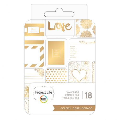 AMC Becky Higgins Project Life - Journaling Cards 3x4 Golden