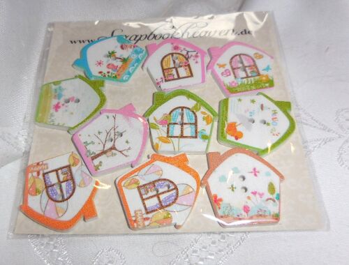 SRH Embellishments - Buttons/Knöpfe Häuschen 25x25 mm
