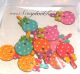 SRH Embellishments - Buttons/Knöpfe Lollies mit Sternen 20x35 mm