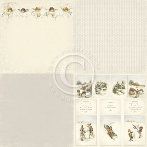 PIO Cardstock - Glistening Season Angels in a Row 6x6"