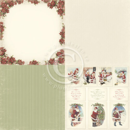 PIO Cardstock - Christmas in Norway Pointsettia 6x6"