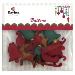 RYH Embellishments - Buttons/Knöpfe Weihnachtsmix