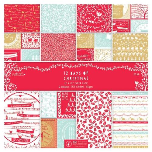 DOC Paper Pack 12"x12"-  12 Days of Christmas