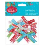 DOC Embellishments - Ribbon Bows/Schleifchen Folk Christmas