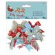 DOC Embellishments - Ribbon Bows/Schleifchen Jolly Santa