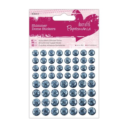 DOC Embellishments - Glitter Dots Light Blue