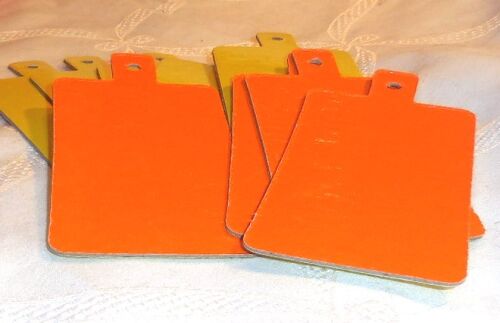 SRH 12 Stück Tags - Rechteck Gelb/Orange