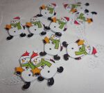 SRH Embellishments - Buttons/Knöpfe Snowman with Star