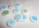 SRH Embellishments - Buttons/Knöpfe Schneeflocken-Mix 15 mm