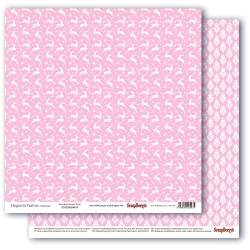 SCB Cardstock - Elegantly Festive Reindeer Sweet Blush