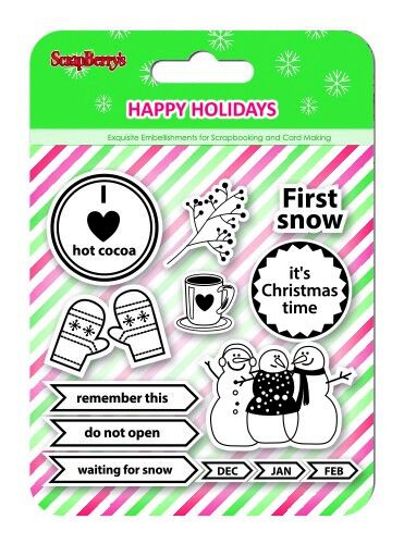 SCB Clear Stamps - Happy Holidays First Snow