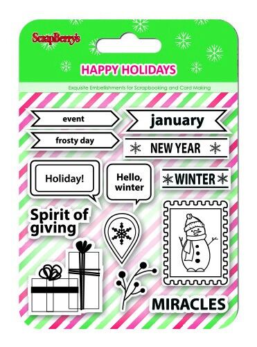 SCB Clear Stamps - Happy Holidays Spirit of Giving