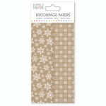 TRC Decoupage Papier - Kraft Snowflakes