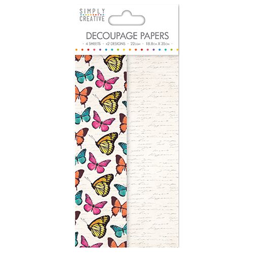TRC Decoupage Papier - Vibrant Butterflies