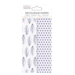 TRC Decoupage Papier - Purple Feathers/Federn