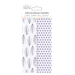 TRC Decoupage Papier - Purple Feathers/Federn