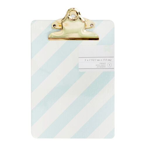 AMC Clipboard/Klemmbrett - Mint Cream Stripe 13 x 18 cm