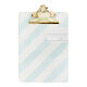 AMC Clipboard/Klemmbrett - Mint Cream Stripe 13 x 18 cm