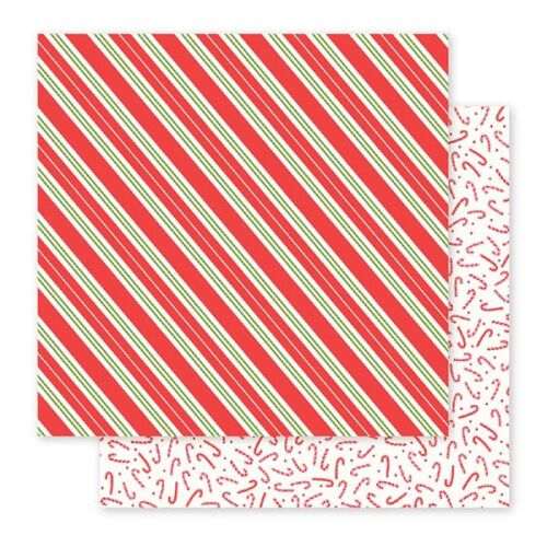 PEB Cardstock -  Holly Jolly Candy Stripes