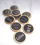 SRH Embellishments - Buttons/Knöpfe Words