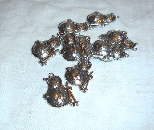 SRH Charm 5 Stück - Silber Snowman 25x17 mm