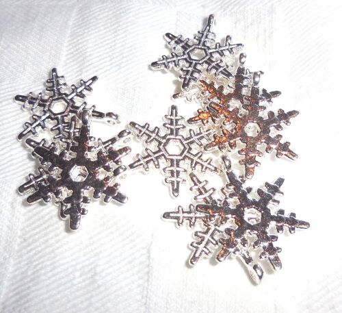 SRH Charm 5 Stück - Silber Snowflake 24x21 mm
