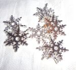 SRH Charm 5 Stück - Silber Snowflake 24x21 mm