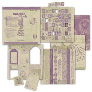 DJV Paper Pad 8"x8" - Butcher Block Eggplant & Moss
