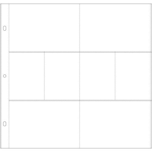 KSC D-Ring Page Protector/Klarsichthüllen 12"x12" (4-3x4, 4-6x4)