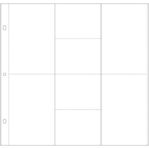 KSC D-Ring Page Protector/Klarsichthüllen 12"x12" (4-4x3, 4-4x6)