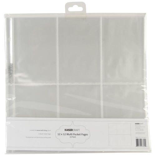 KSC D-Ring Page Protector/Klarsichthüllen 12"x12" (6-6x4)