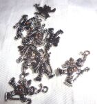 SRH Charm 5 Stück - Silber Snowman/Schneemann 24x13 mm