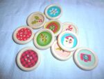 SRH Embellishments - Buttons/Knöpfe Xmas Mix  25mm