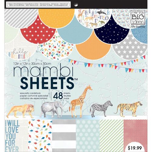 MAMBI Paper Pad 12x12 - Cool Baby Boy