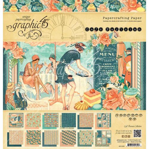 G45 Paper Pad 12x12 - Café Parisian