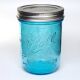 LWC Einmachglas/Ball Wide Mouth Mason Jar Blue 1 Pint