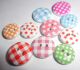 SRH Embellishments - Buttons/Knöpfe Stars,Dots & Karo