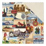 ATQ Cardstock - Explore Postcards/Dark Brown Dots On Cream