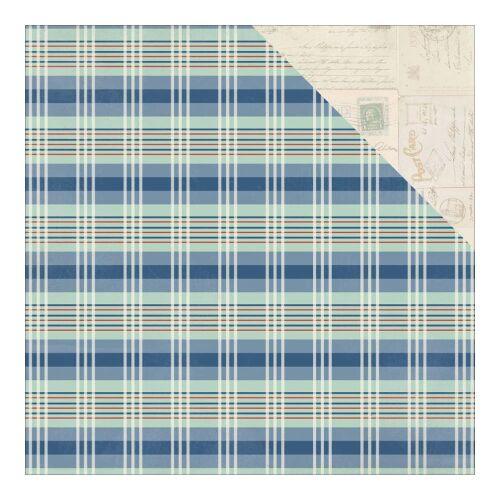 ATQ Cardstock - Explore Plaid/Vintage Blank Postcards